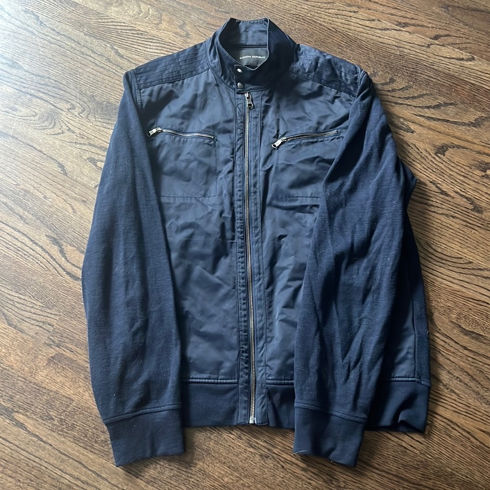 Banana Republic Navy Blue Lightweight Jacket - XL